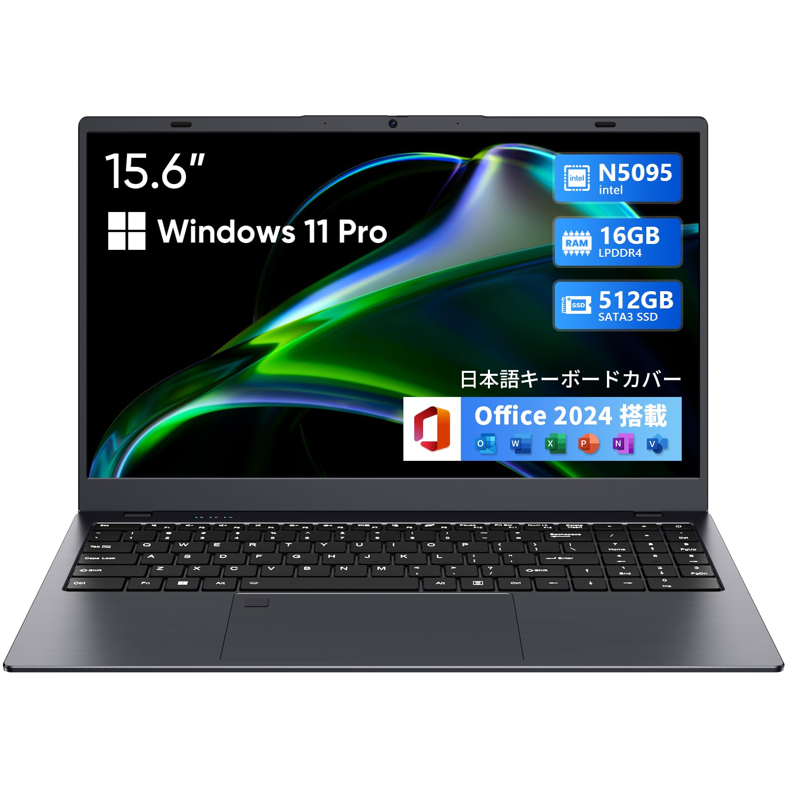 Amazon.co.jp: UOWAMOU ノートパソコン 15.6インチOffice 2024搭載