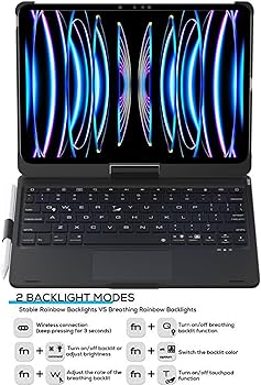 Amazon.com: 360 Rotating Keyboard Case for iPad Pro 11 inch (M5/M4