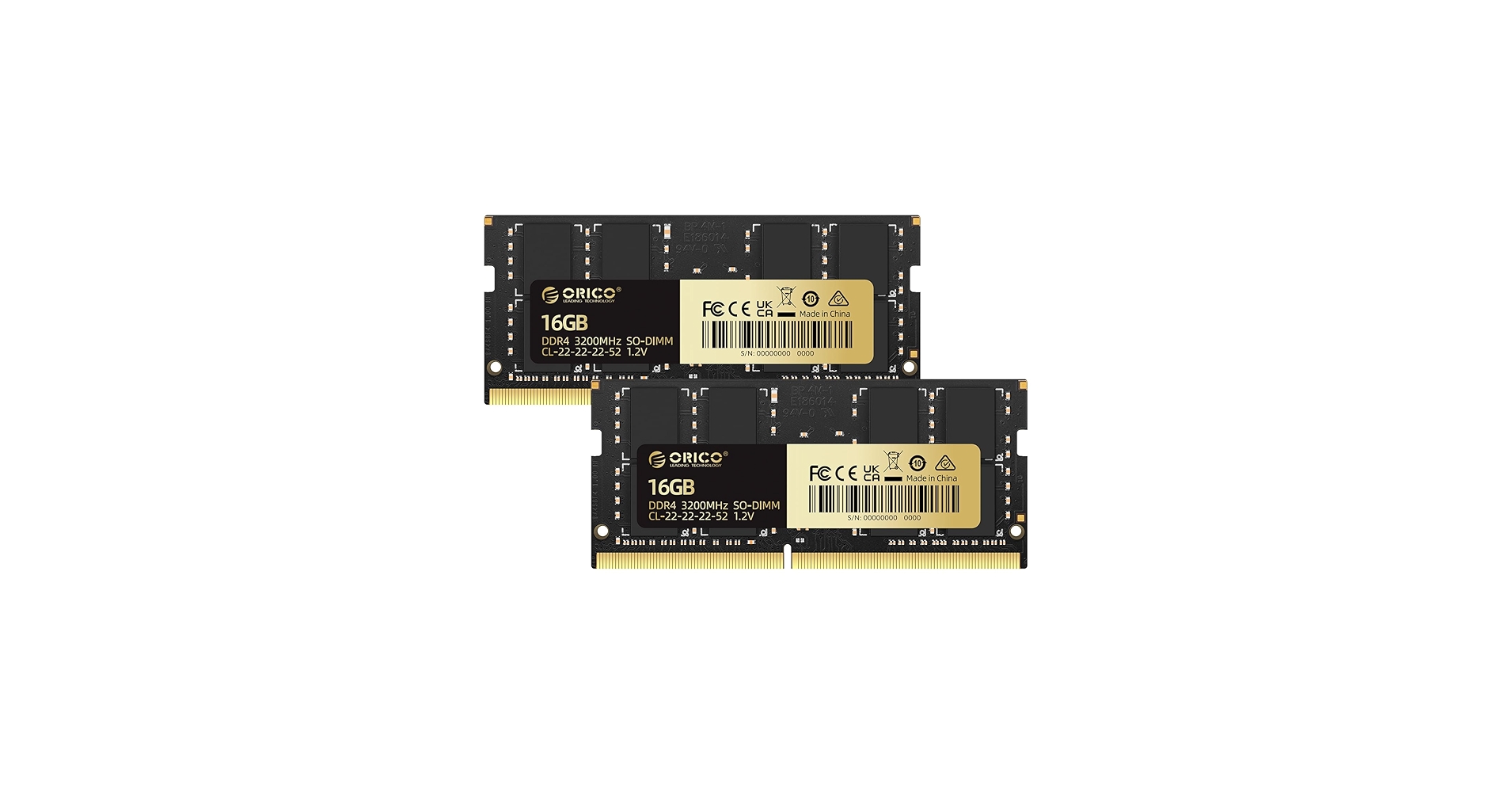 ORICO 32GB Kit (2x16GB) DDR4 3200MHz CL22 Laptop RAM, 260-Pin