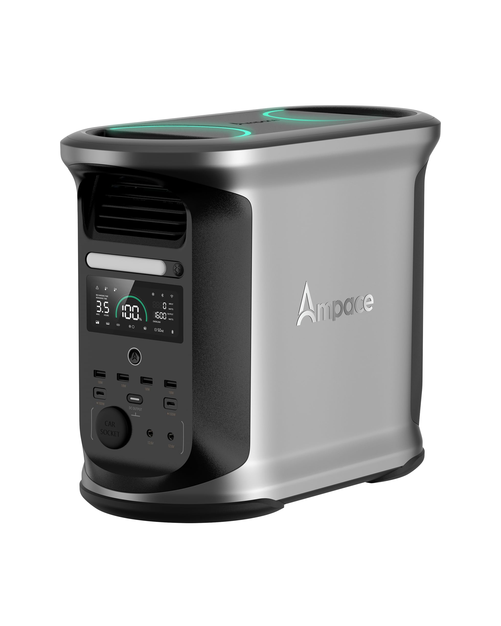 Amazon.com: AMPACE Andes 1500 Power Station 2400W, 1462Wh Solar