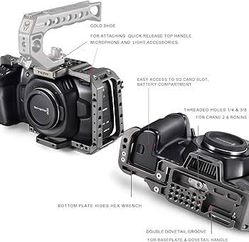 Amazon.com : Tilta Full Camera Cage Compatible with BMPCC 4K/6K