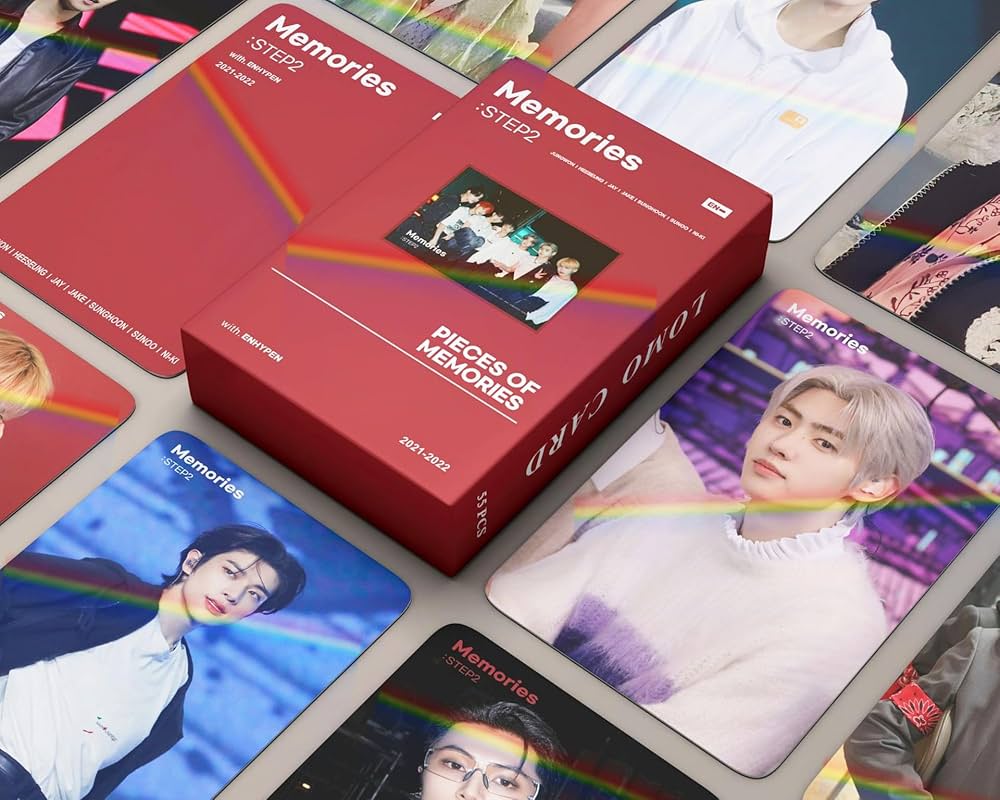 Funwaretech ENHYPEN Memories:Step 2 Laser Photocards 55 Pcs 2023