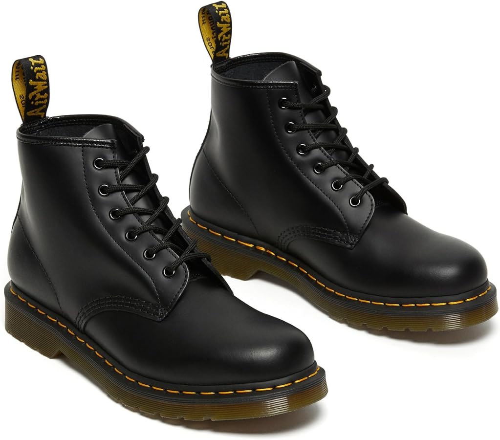 Amazon.com | Dr. Martens Unisex's 6 Eye Boot, Black, womens 8