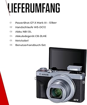 Canon PowerShot G7 X Mark III Digitalkamera (20,1 MP, 4,2-fach