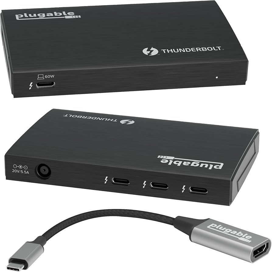 Plugable Thunderbolt 4 Hub, 4-in-1 USB-C Design With 4K HDMI