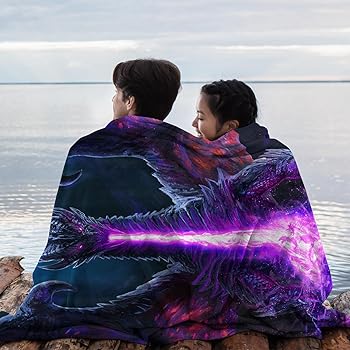 Amazon.com: SARA NELL Dragon Breath Throw Blanket, Purple Dragon