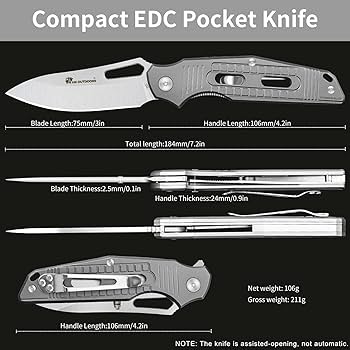 Amazon.com : HX OUTDOORS Pocket Knife for Men, Folding Knife with