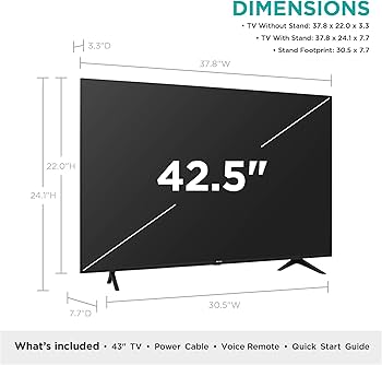 Amazon.com: Hisense 43-Inch Class R6090G Roku 4K UHD Smart TV with