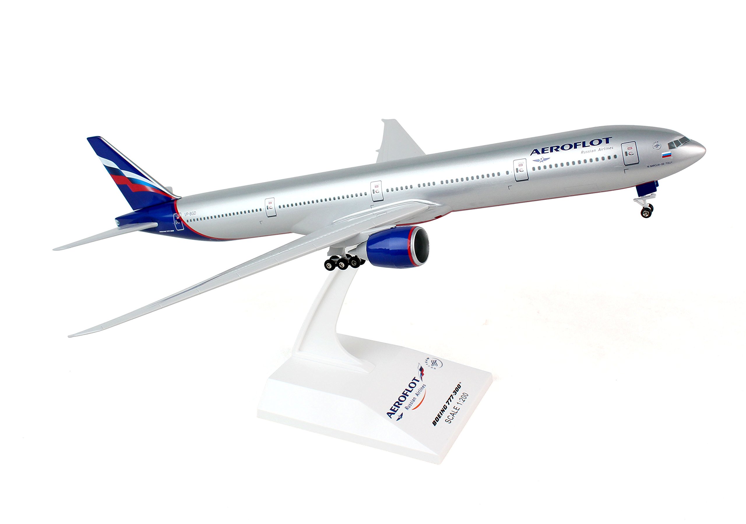 Amazon.com: Daron Skymarks Aeroflot 777-300 1/200 with Gear Model
