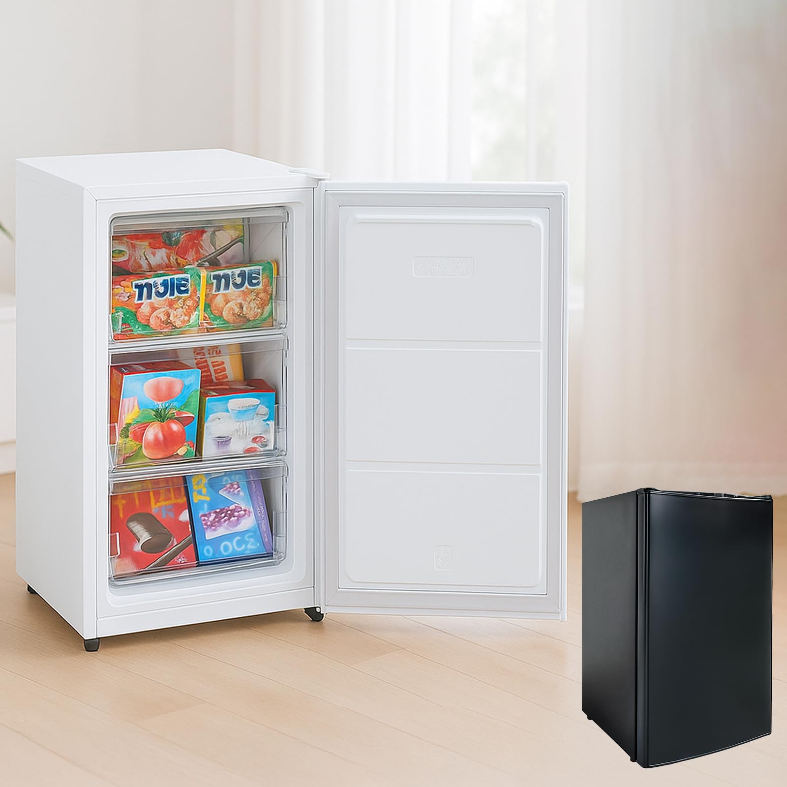 Amazon.co.jp: 【コンパクトでも大容量】 匠plate 冷凍庫 60L 3段 小型