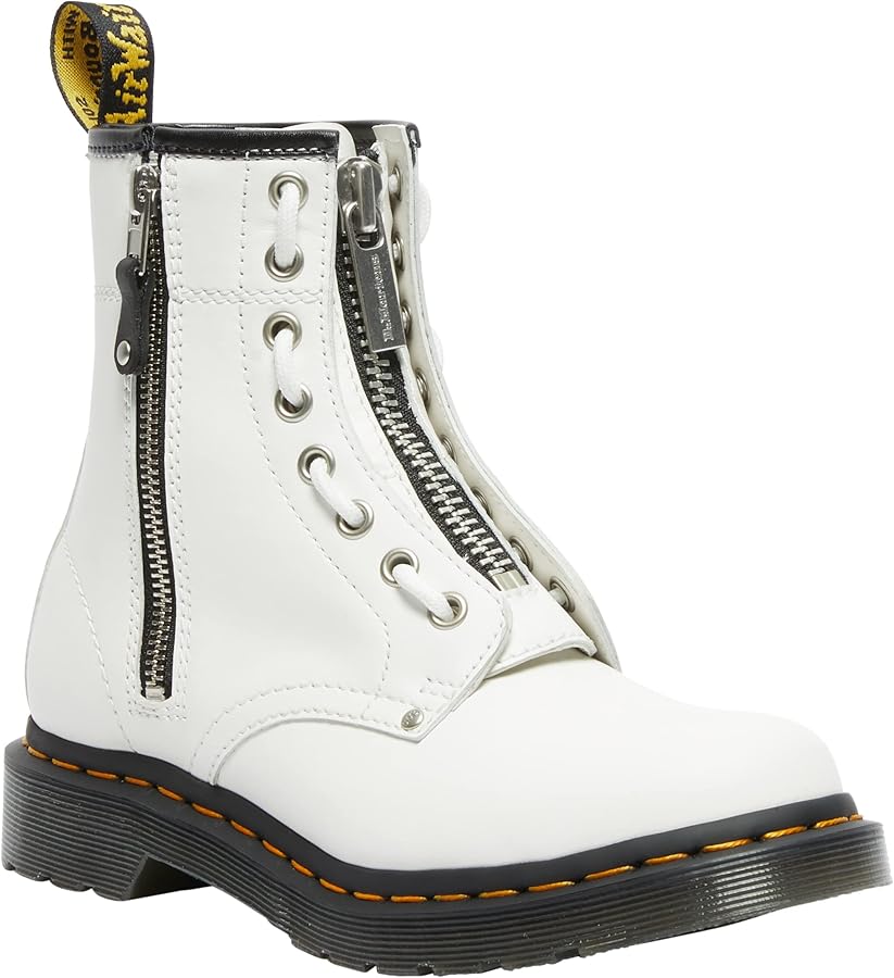 Amazon.com | Dr. Martens Women's 1460 Twin Zip Fashion Boot, White