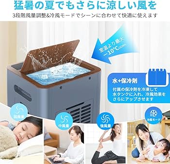 Amazon.co.jp: 冷風機 冷風扇 強力【2024新登場・3面ウェット