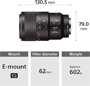 Amazon.com : Sony FE 90mm f/2.8 Macro G OSS Lens, Black : Electronics