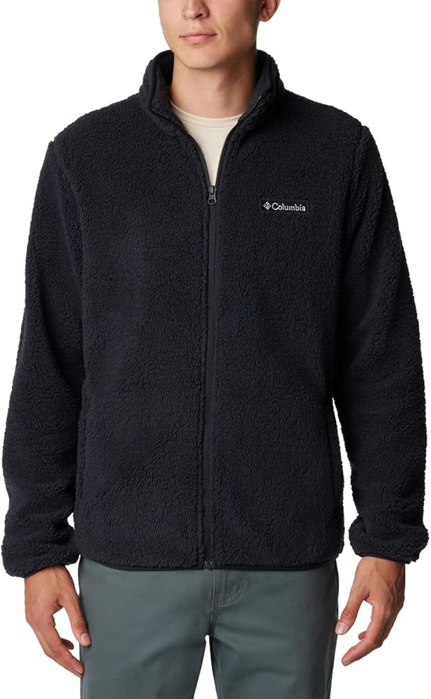 Columbia Men's Rugged Ridge III Sherpa Full Zip, Black, Small at