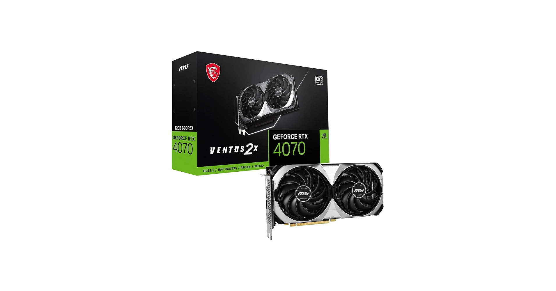 Amazon.com: MSI GeForce RTX 4070 Ventus 2X 12G OC Graphics Card