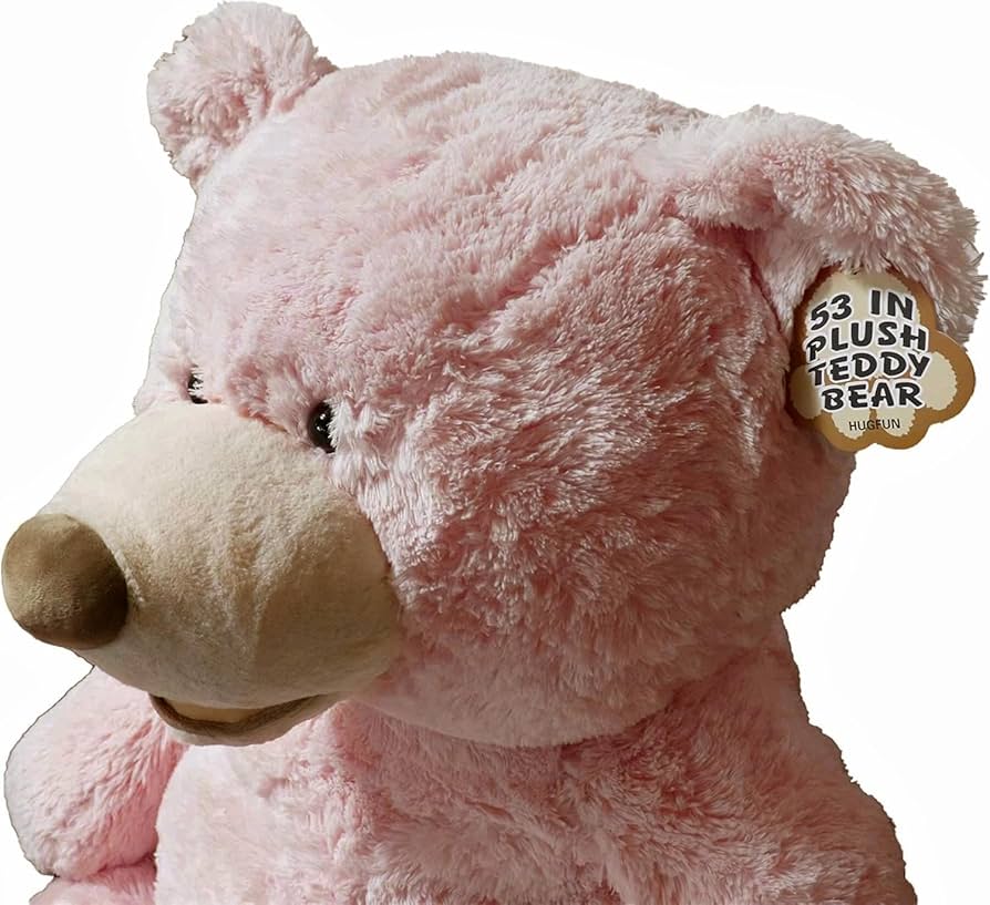 Amazon.co.jp: HUGFAN クマのぬいぐるみ ピンクベージュ 約134cm