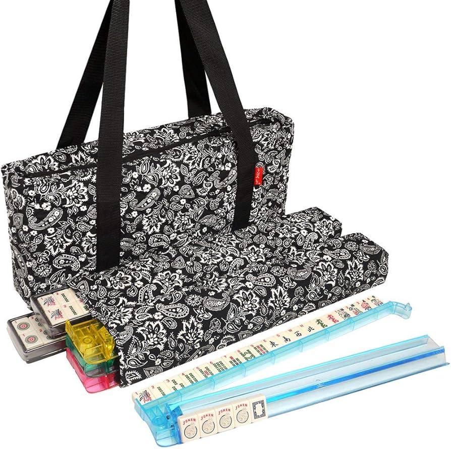 Amazon.com: Linda Li American Mahjong Set Black Paisley Soft Bag
