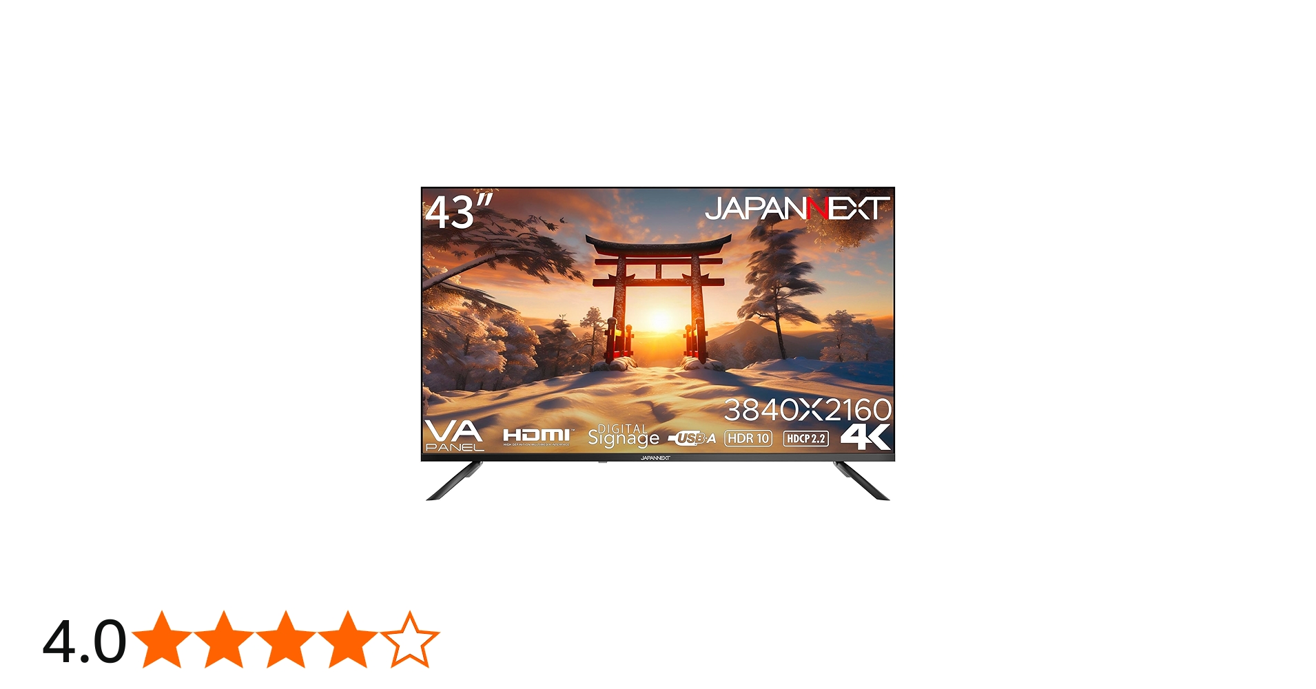 Amazon.co.jp: JAPANNEXT 43インチ 大型 モニター 4K UHD 3840x2160