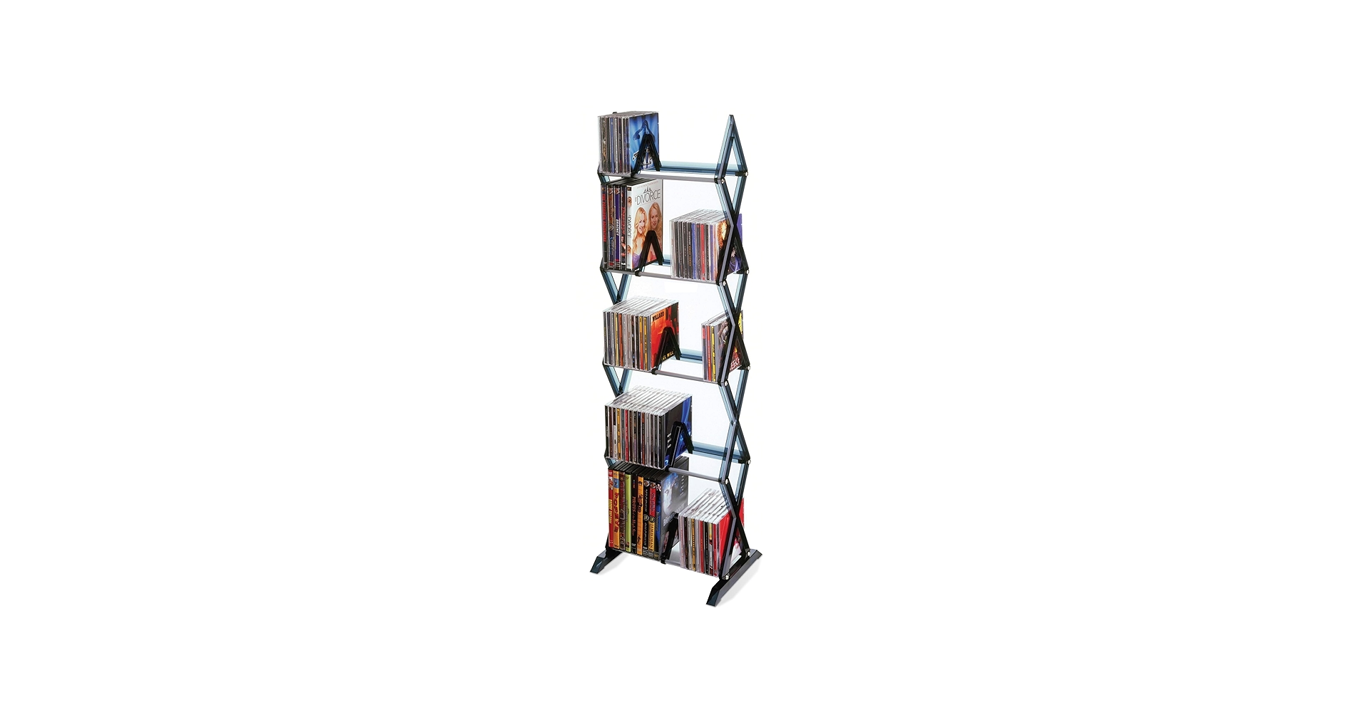 Amazon.com: Atlantic Mitsu 5-Tier Media Rack - 130 CD or 90 DVD