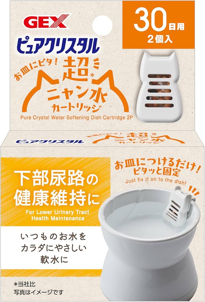 Amazon | ジェックス ピュアクリスタル お皿にピタ!超ニャン水 30日2個