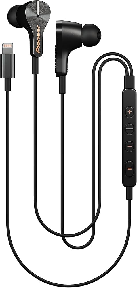 Pioneer Rayz Lightning Powered Noise Cancelling Earphones, Onyx