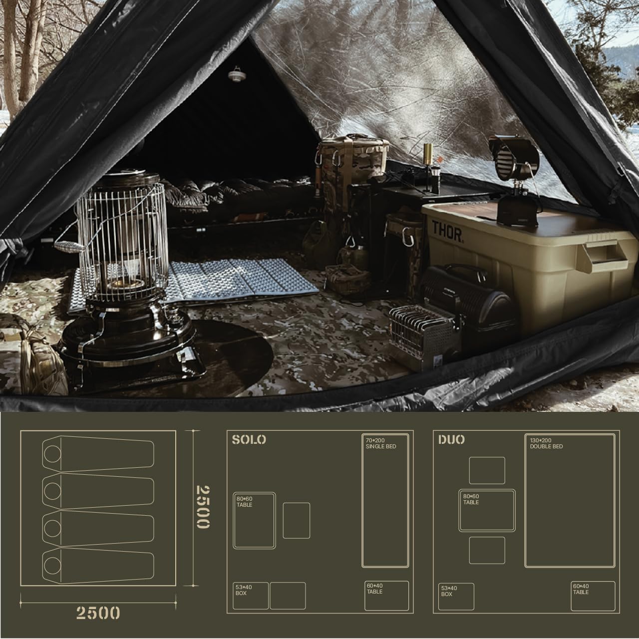 THE A TENT 2.0 ブラック 4ドアテント ケムビル THE A TENT 2.0 A型