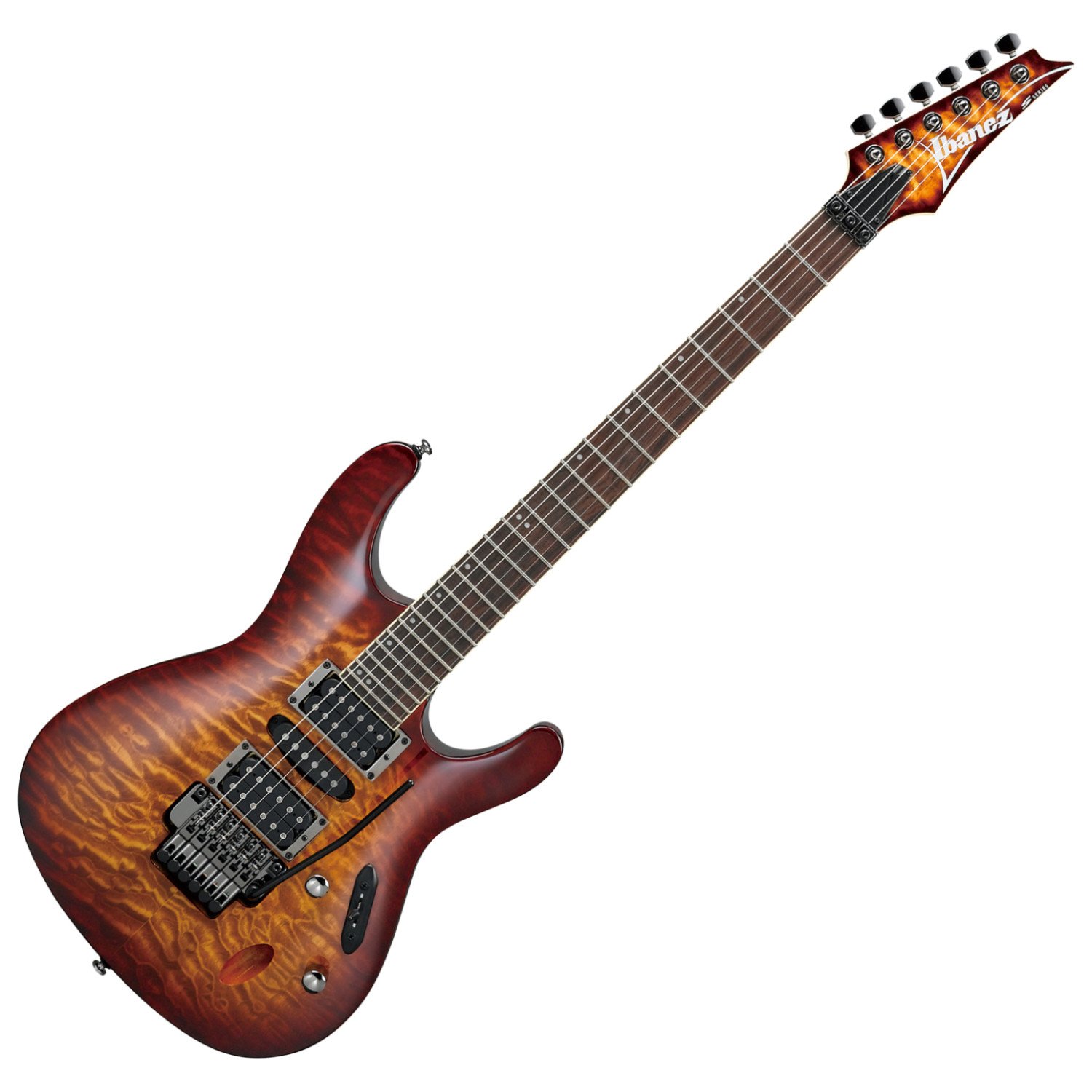 Amazon.com: Ibanez S Series S670QM - Dragon Eye Burst : Musical