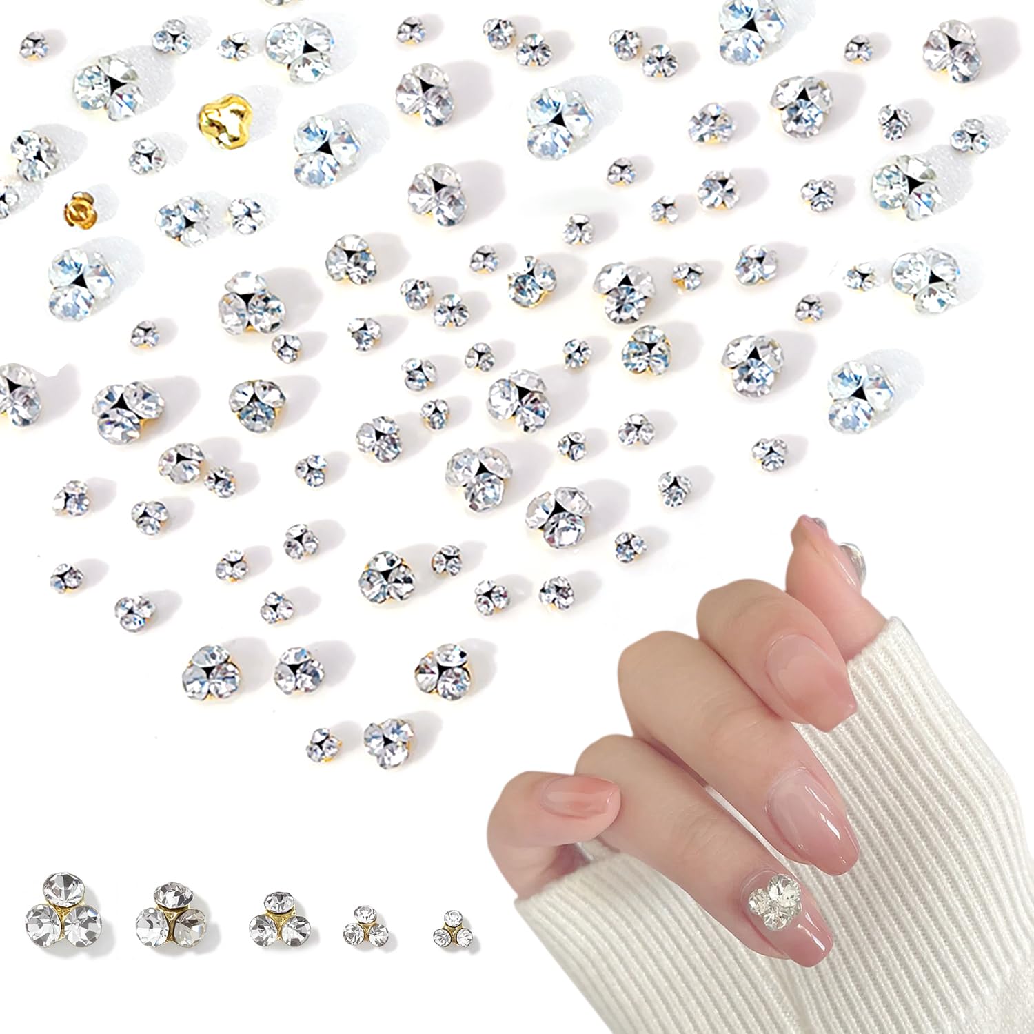 Amazon.co.jp: ラインストーン ネイル用 40個セット ネイルパーツ