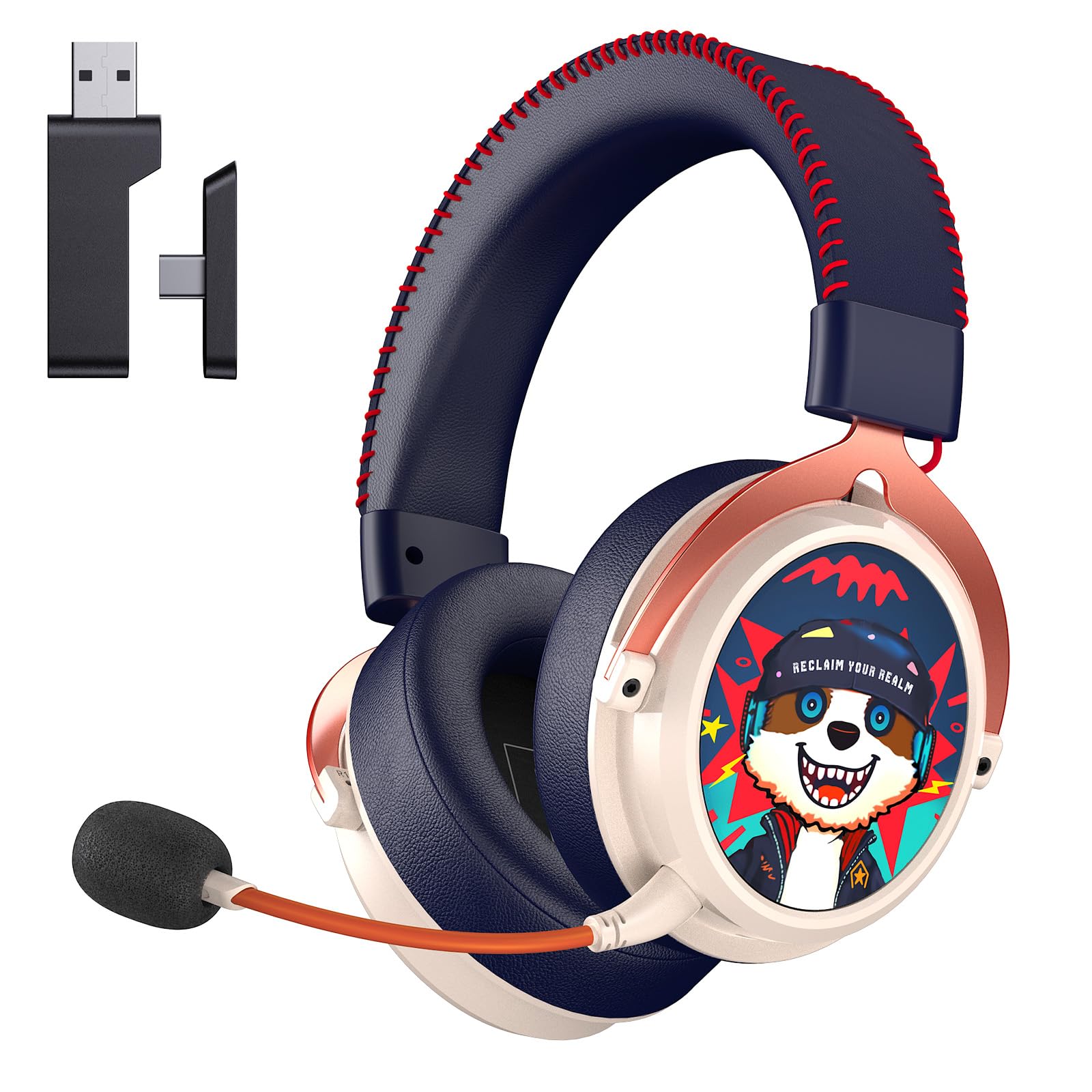 Amazon.com: Gtheos 2.4GHz Wireless Gaming Headset for PS5, PS4, PC