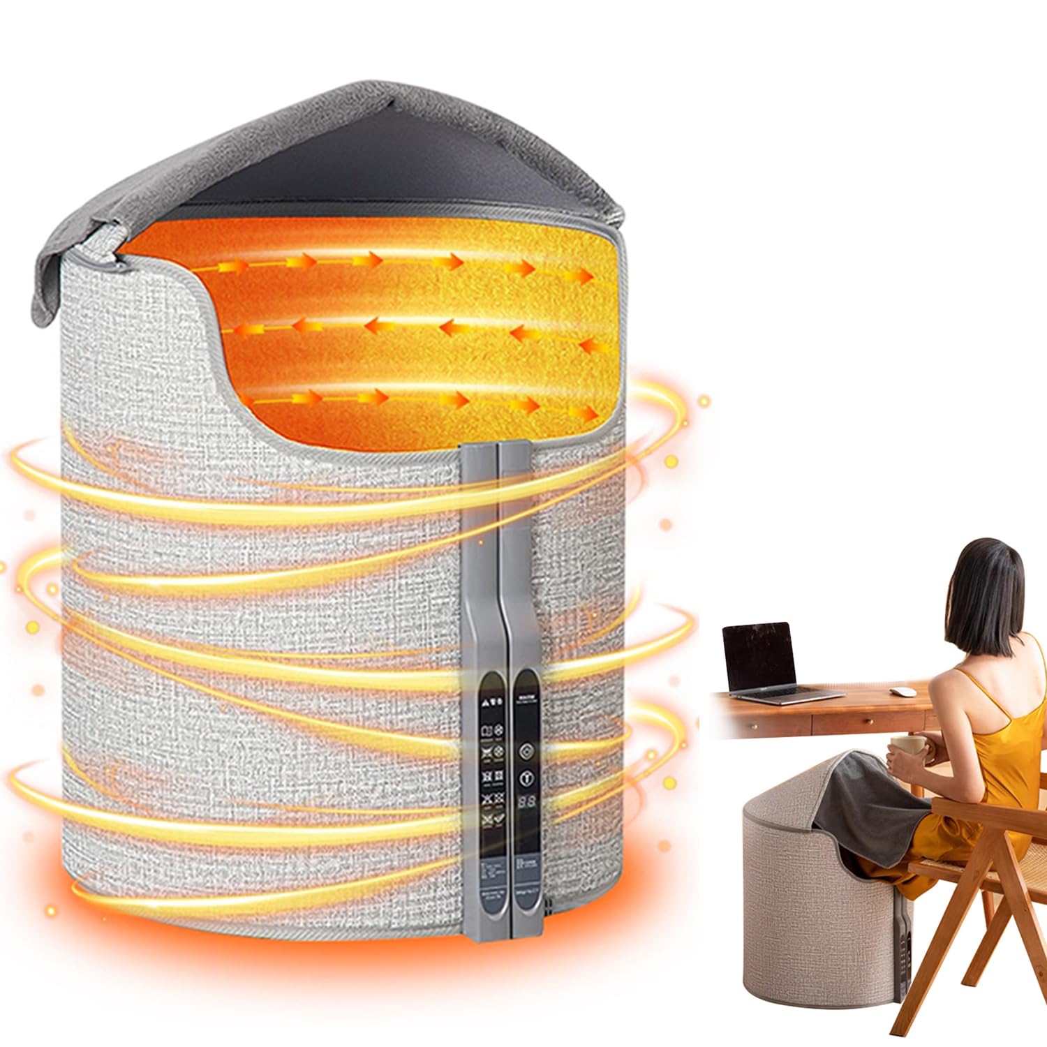 Amazon | 【MOZUSA】2025新登場遠赤外線デスクヒーター 円筒形全方位