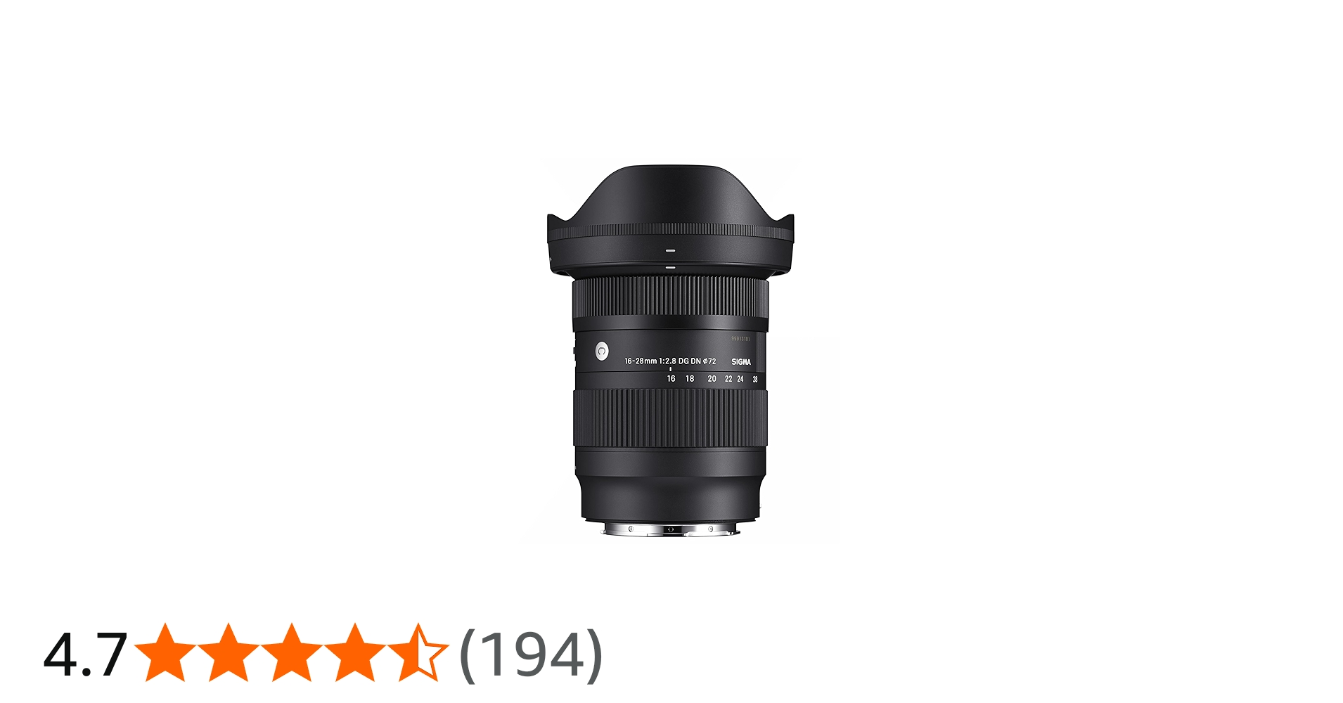 Amazon.co.jp: Sigma Lens 16-28mm F2.8 DG DN Sony E-Mount Zoom Wide