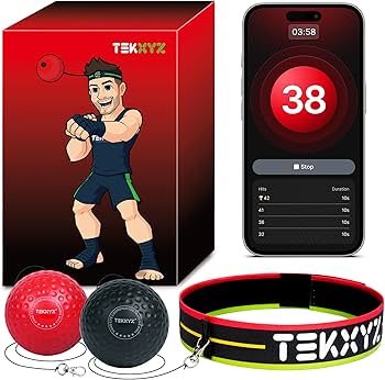 Amazon | TEKXYZ ボクシング リフレックス ボール、2 つの難易度レベル