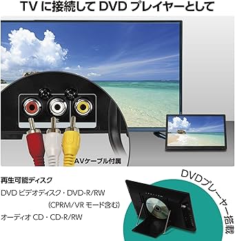 Amazon | [東京Deco] 14インチ 地デジ ポータブルDVDプレーヤー