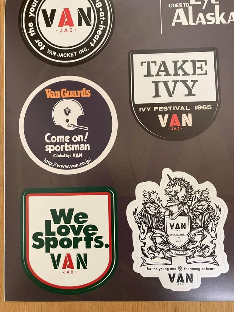 VANオムニバスstickerシートの複製販促品ディスプレイ品A4サイズ VAN