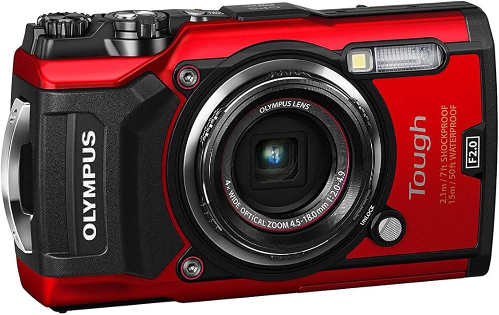 Buy Olympus Tough TG-6 Waterproof Optical Zoom Camera, Red Online