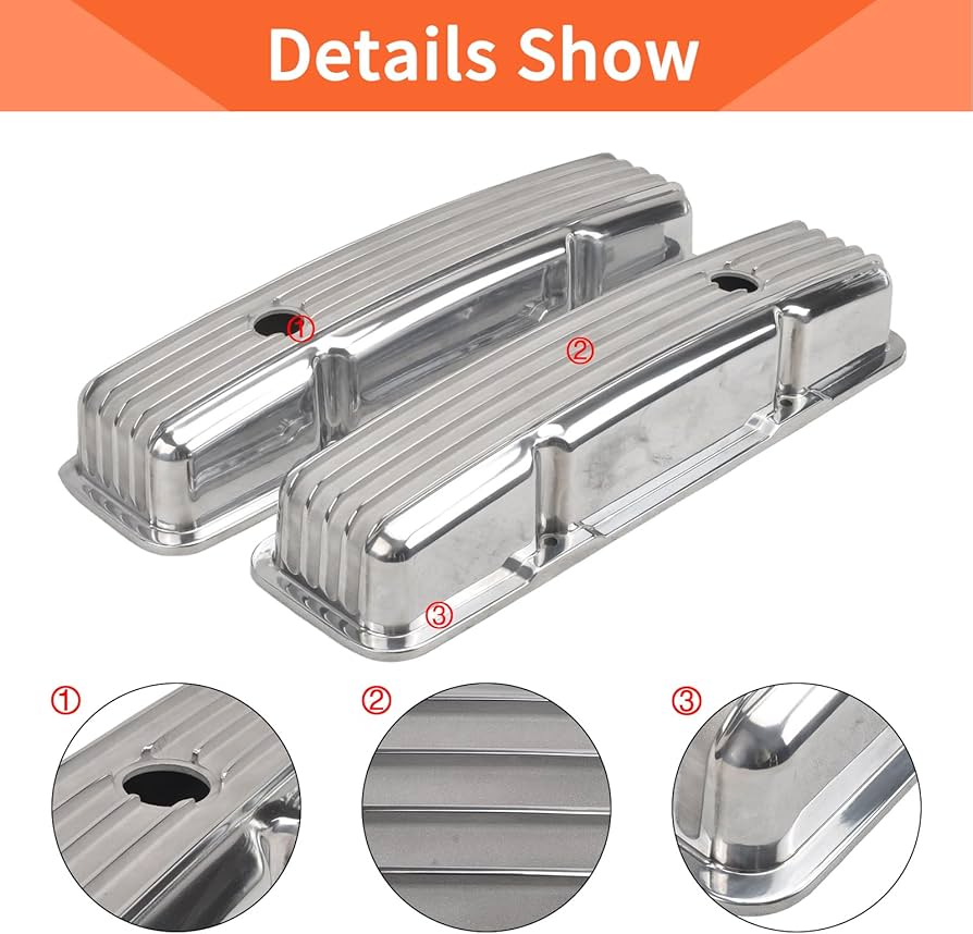 Amazon | TBAPFS アルミバルブカバー 穴付き レトロ フィン付き 光沢