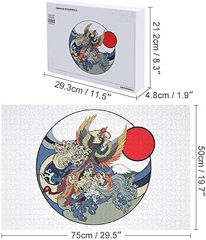 Amazon.co.jp: ジグソーパズル 和風 和柄 鳳凰 パズル 1000ピース 木製