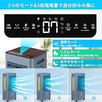 Amazon | 冷風機 冷風扇 強力【2024新登場・3面ウェットフィルター・1