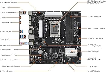 Amazon | ASRock B660M PHANTOM GAMING 4ソケット LGA1700/ Intel B660