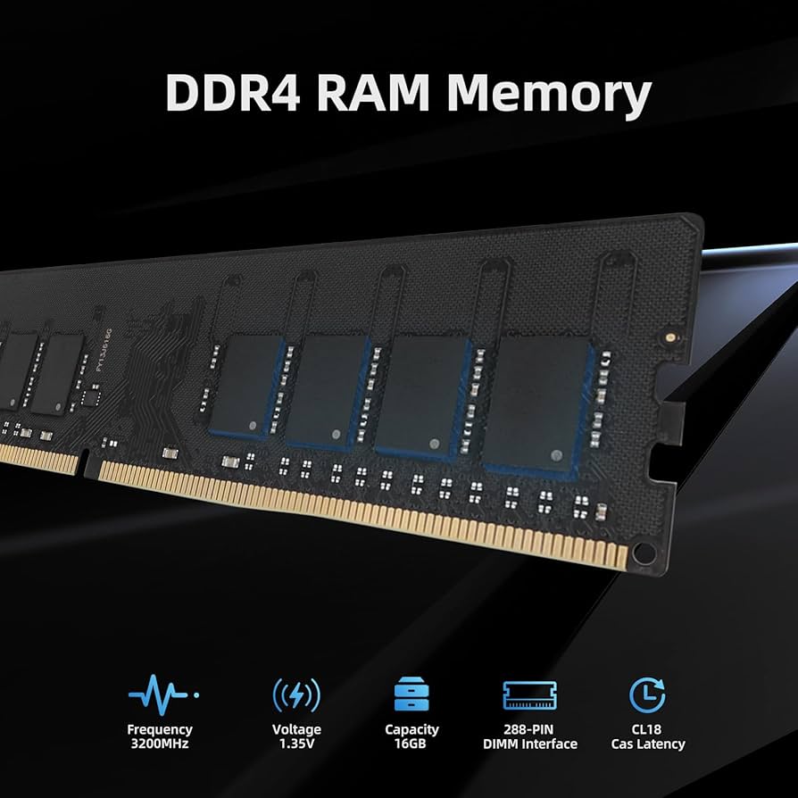 Amazon.com: KingSpec 32GB (2x16GB) DDR4 RAM 3200MHz לשולחן העבודה