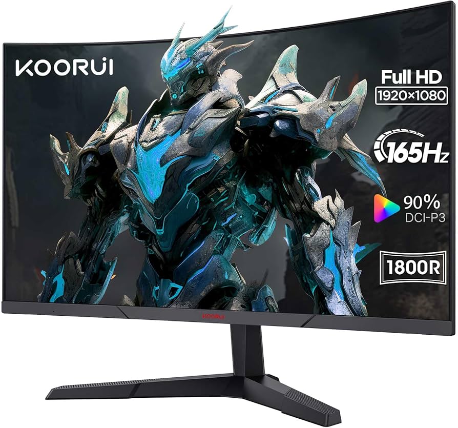 Amazon.com: KOORUI 24 Inch Computer Monitor, FHD 1080P Curved