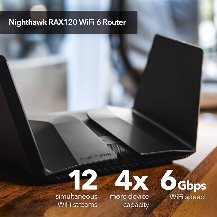 Amazon.com: NETGEAR Nighthawk WiFi 6 Router (RAX120) 12-Stream