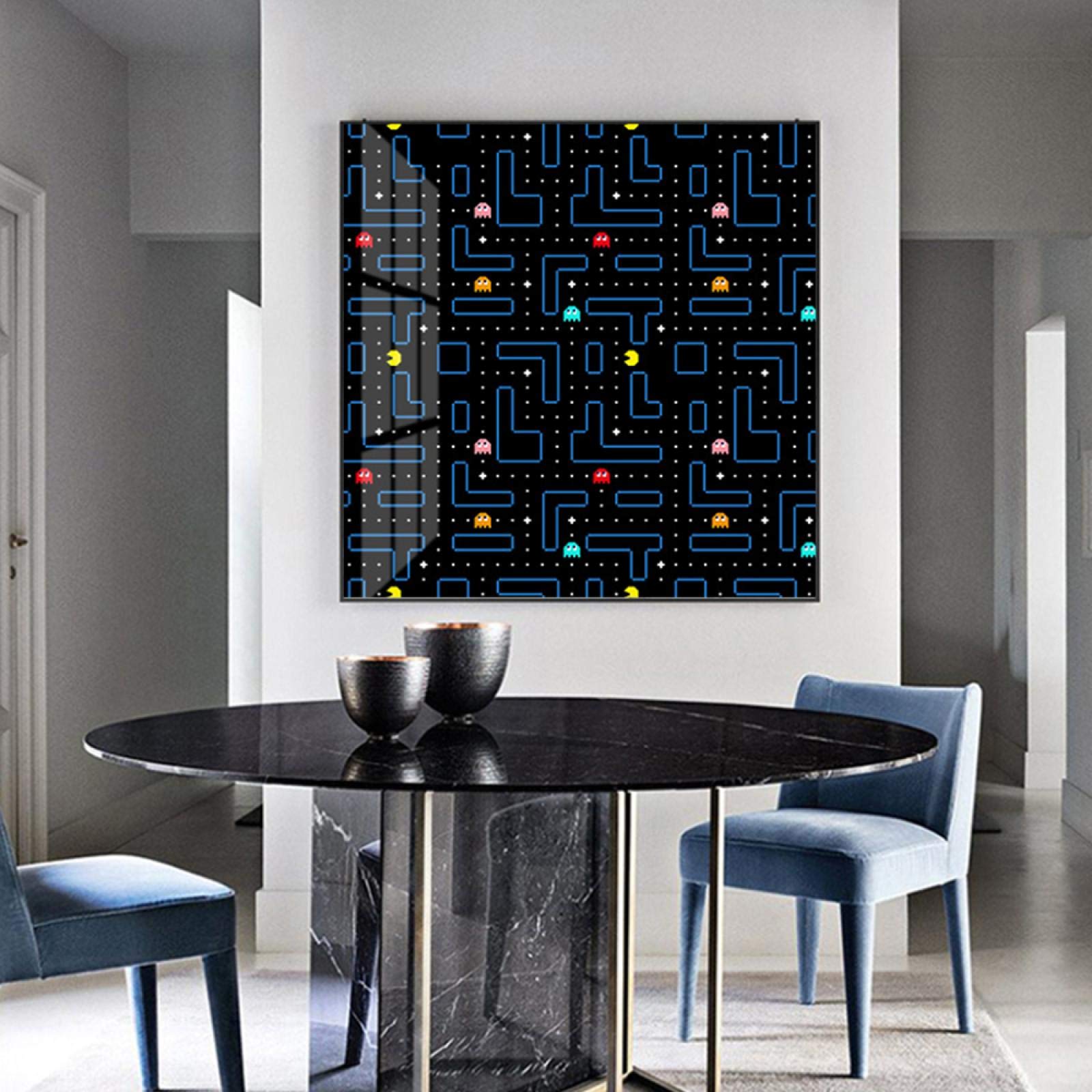 Amazon.co.jp: アーケードゲームパックマンウォールアートキャンバス