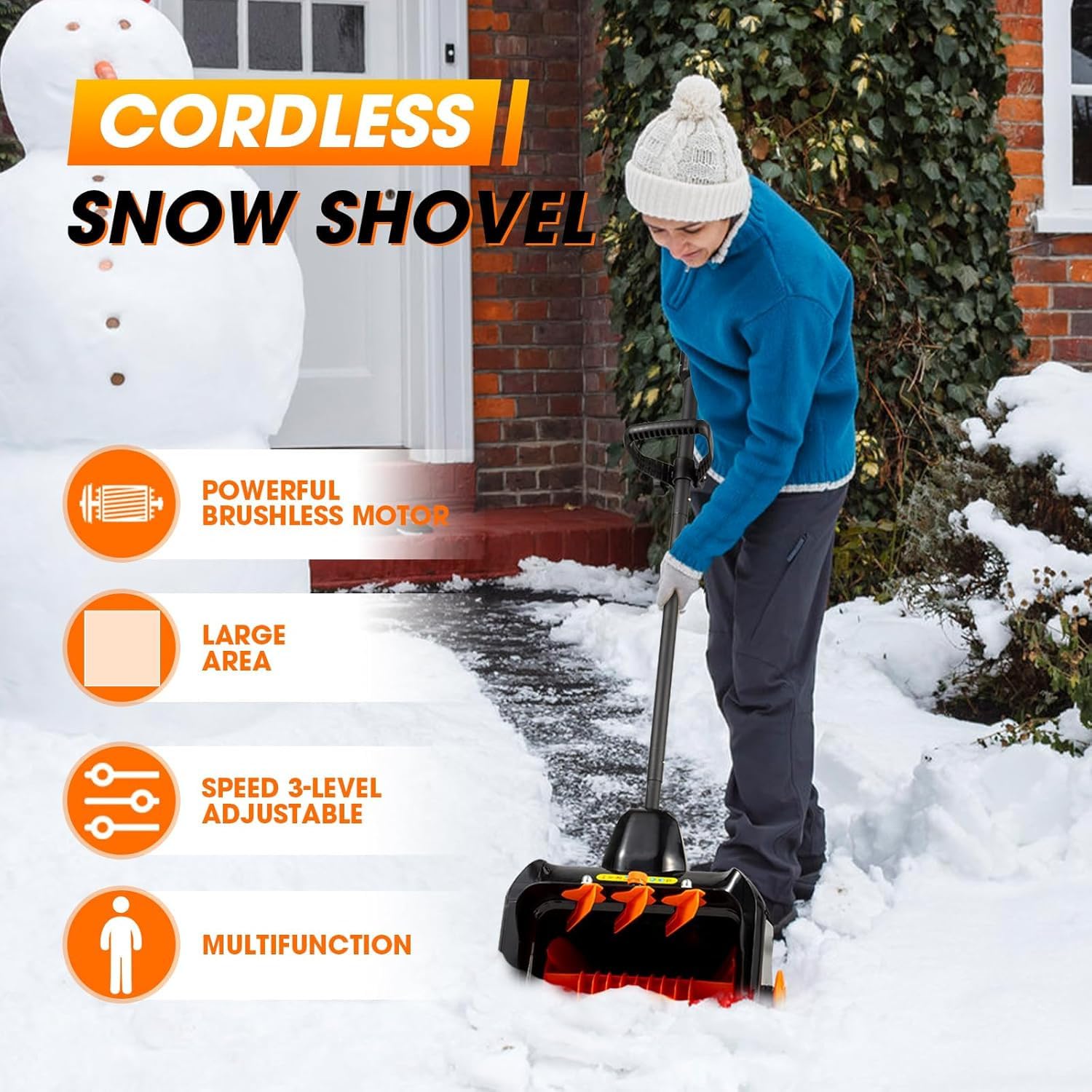 Amazon.com: Cordless Electric Snow Shovel with Directional Plate