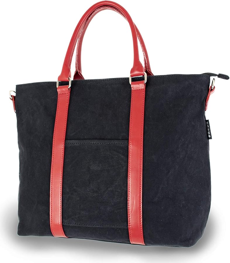 Amazon | 日乃本帆布 トートバッグ [ ブラック / 約32×41×11.5cm