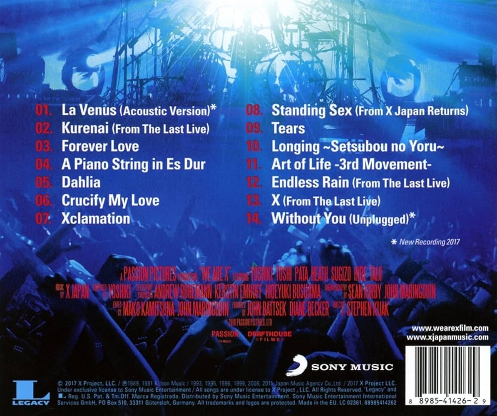 Amazon.co.jp: WE ARE X SOUNDTRACK(輸入盤): ミュージック