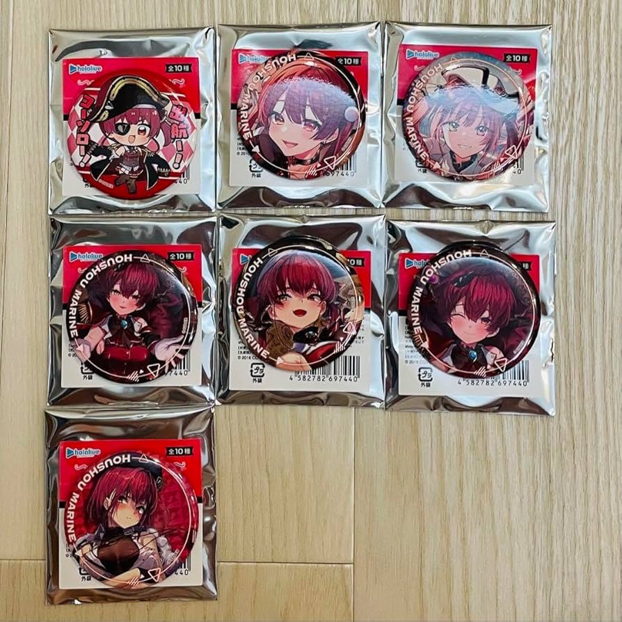 Amazon | 宝鐘マリン オンリー缶バッジ 缶バッジ 1 | バッジ | おもちゃ