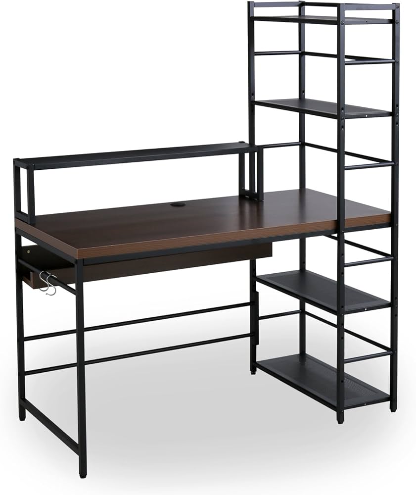 Amazon | LOWYA ロウヤ パソコンデスク 学習机 勉強机 pcデスク 収納