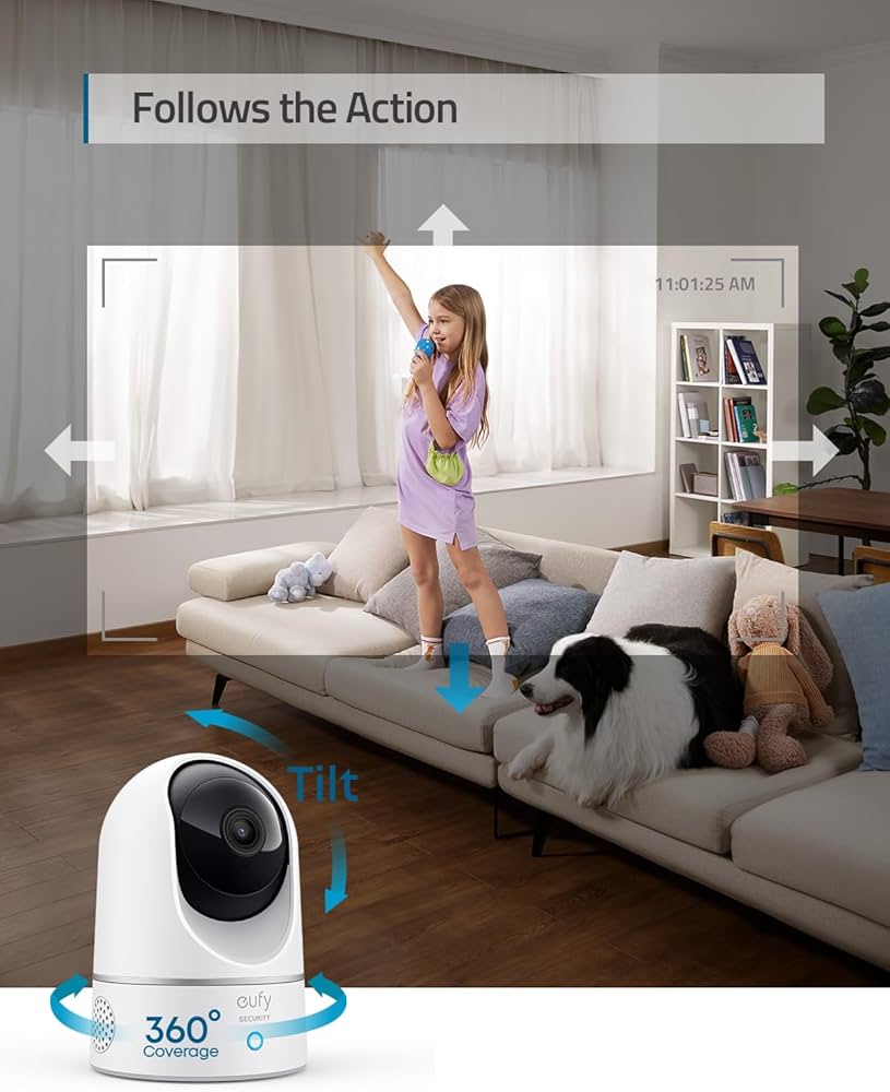 Amazon.com : eufy Security 2K Indoor Cam Pan & Tilt, Plug-in