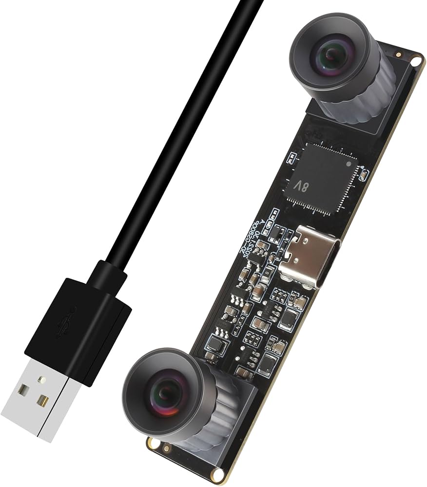 Amazon.co.jp: ELP 60fps 3Dステレオ同期USBカメラモジュール4MP 85度